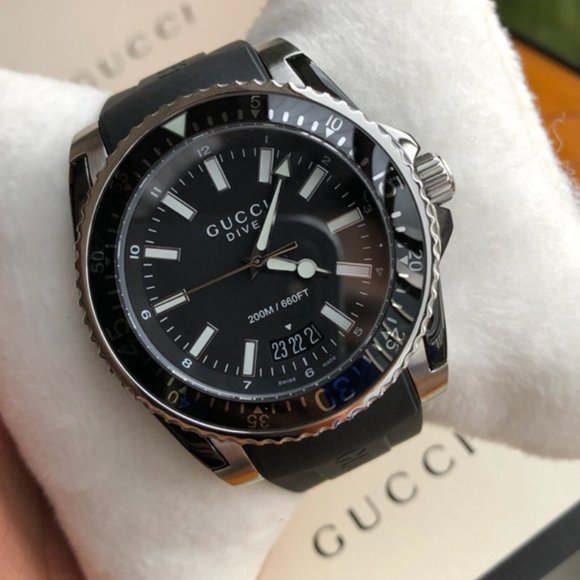 GUCCI PVD SPORT 45MM DIVE WATCH! WITH BOX! NEW! - Picture 1 of 5